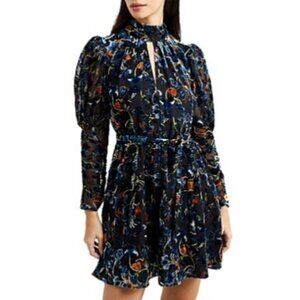 French Connection Avery Burnout Velvet Mini Dress Size 0 - New with Tags